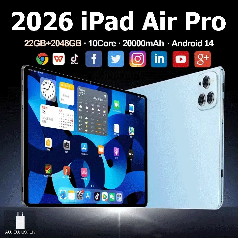 Original Tablet Ipad Air Pro 11 Inch 22gb+2tb Tablet PC Android14 Pad
