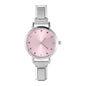 1PC 's Stainless Steel Round Simple Watch Bracelet Bangle for Friend