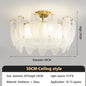 DecorBites™ Glass Feather Chandelier: Luxury Art Decor Ceiling Chandelier for Living Dining Room