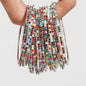 5pcs Fashion Colorful Acrylic Crystal Rhinestone Elastic Bracelet for