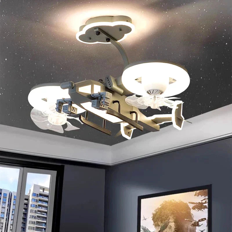 DecorBites™ Kids Bedroom Ceiling Fan with Light, Remote Control - Modern LED Lamp