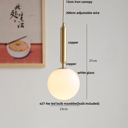 DecorBites™ Glass LED Pendant Lamp | Adjustable Nordic Hanging Light