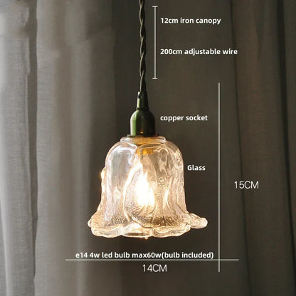 DecorBites™ Glass LED Pendant Lamp, Modern Nordic Style, Adjustable 2m Wire, Copper Socket