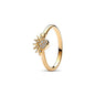 Gold Color Sun Heart Bow Size 6 7 8 9 Ring Rings for Trenday Women