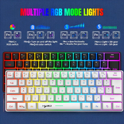 Wireless keyboard mouse combo Bluetooth key board  60% kit 2.4Ghz computer white Gamer keyboards Mice combos set teclado pc