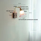 DecorBites™ Glass Pink LED Wall Lights Pull Chain Switch Rotatable Sconce Bedside Lamp