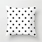 DecorBites™ Heart Stripe Pillow Cases | Black & White Polyester Cushion Covers