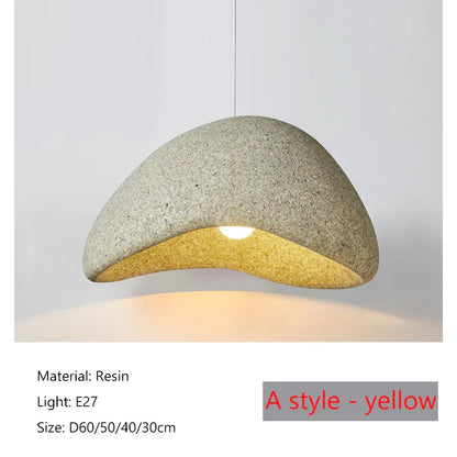 DecorBites™ Japanese Wabi Sabi LED Pendant Lamp Modern Simple Living Room Bedroom Chandelier