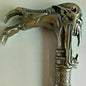 DecorBites™ Gothic Bronze Evil Person Statue Cane Walking Stick Head