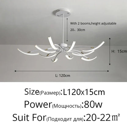 DecorBites™ LED Chandeliers for Modern Living Room Bedroom Study Kitchen Lighting