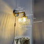 DecorBites™ Glass Copper LED Wall Lamp Modern Corridor Bedside Light