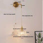 DecorBites™ Glass Copper LED Wall Sconce | Pull Chain Switch | Adjustable Bathroom Light