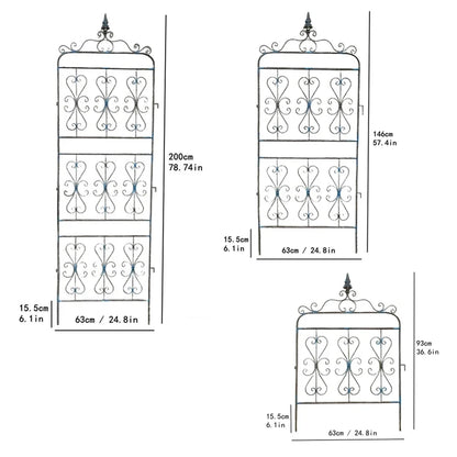 2Tier Clematis Rose Climbing Pergola Outdoor Fence Wrought Iron Plant Support Frame Outdoor Cucumber Climbing Frame