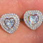 Delicate stud earrings for men and women Square accessories suitable for wedding parties go with everything