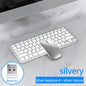 NexusClick 2.4G Wireless Keyboard Mouse Combo, Ergonomic Rechargeable Mini Multimedia Office Keyboard Set For PC Laptop Macbook
