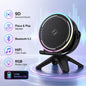 Wireless Sensor Bluetooth Speaker 5.3, HiFi 9D Sound RGB Light Long Battery Phone Stand for iPhone Samsung Xiaomi