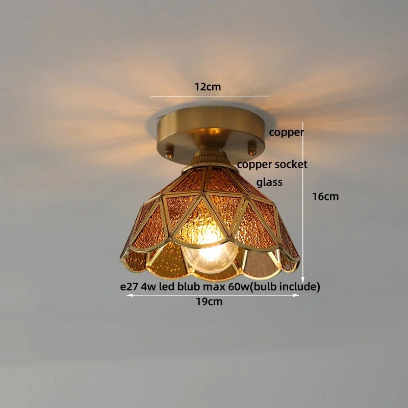 DecorBites™ Glass Flower LED Ceiling Lights - Modern Nordic Canopy Lamparas Techo