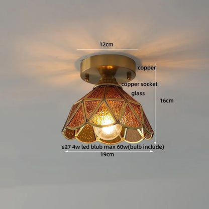 DecorBites™ Glass Flower LED Ceiling Lights - Modern Nordic Canopy Lamparas Techo