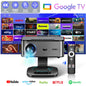 XIWBSY 45000Lumens Google TV Projector Portable Projector 4K Android 14.0 Daylight Projector 8K Video Home Theater  Projector