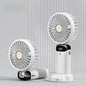 USB Handheld Mini Fan Foldable Portable Neck Hanging Fans 5 Speed USB Rechargeable Fan with Phone Stand and Display Screen