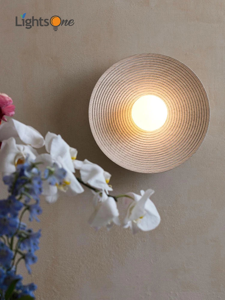 DecorBites™ Japanese Wall Lamp Retro Bedroom Bedside Light Wabi Sabi Art Decor