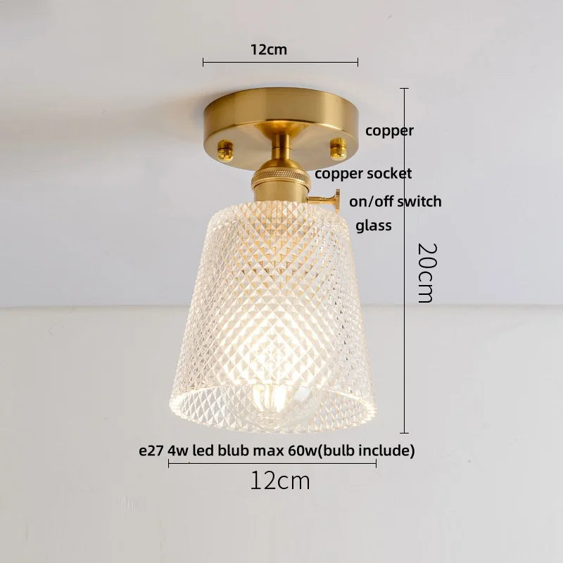 DecorBites™ Green Flower Glass LED Ceiling Light Fixture - Nordic Modern Design