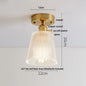DecorBites™ Green Flower Glass LED Ceiling Light Fixture - Nordic Modern Design