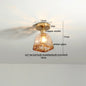 DecorBites™ Green Glass LED Ceiling Lamp for Home Living Room and Hallway Lighting