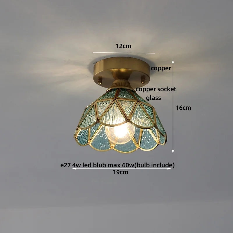 DecorBites™ Glass LED Ceiling Lamp Modern Copper Socket Ceiling Lights