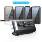 43800mAh Solar Power Bank Quick Wireless Charger External Battery Pack PD 20W Powerbank Built Cables LED Light for iPhone Xiaomi