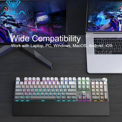 AULA F2088Air Tri-mode Mechanical Keyboard and Mouse Combo Wireless Bluetooth 2.4G Wired RGB Backlit Hot-Swappable Gaming Keyboa