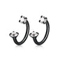2pcs Stainless Steel Crystal CZ Tragus Piercing Helix Studs Earrings