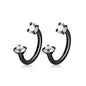 2pcs Stainless Steel Crystal CZ Tragus Piercing Helix Studs Earrings