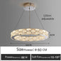 DecorBites™ Golden Crystal Ring Chandelier: Luxury Gloss Ceiling Lighting for Modern Living Room