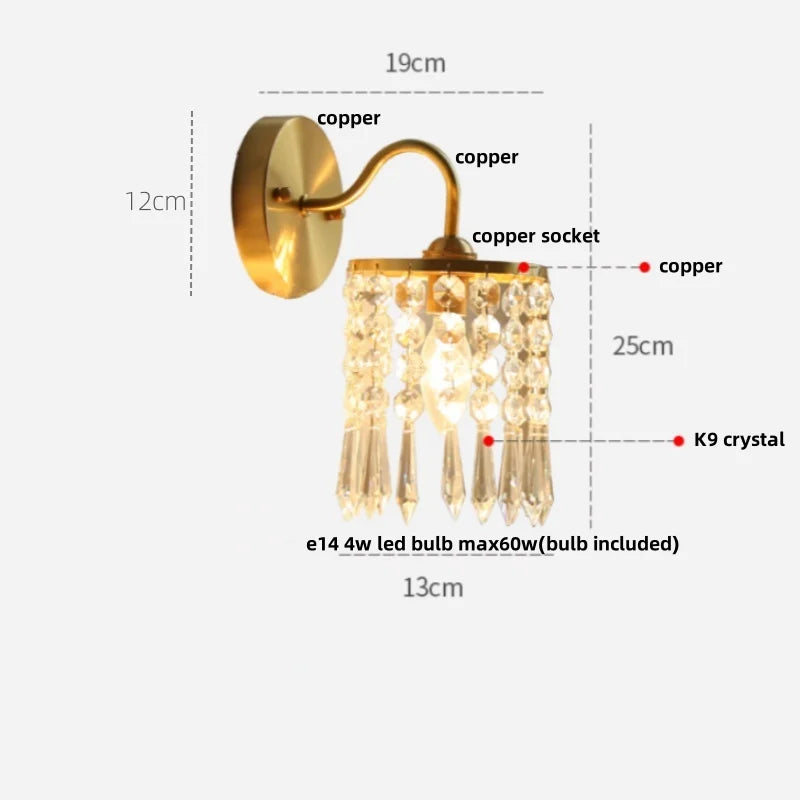 DecorBites™ Green Class Ball LED Wall Light with Copper Socket for Bedroom Living Dining Room