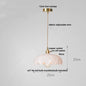 DecorBites™ Glass LED Pendant Lamp with Wood Handle - Modern Nordic Hanging Light