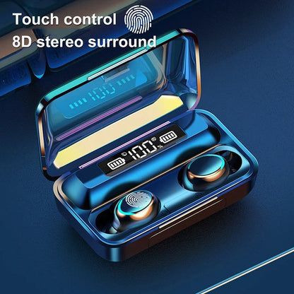 2024 NEW F9-5c TWS Bluetooth Earphones Wireless Headphone 9D Stereo Sports Waterproof Earbuds HD Calling Headset With Microphone