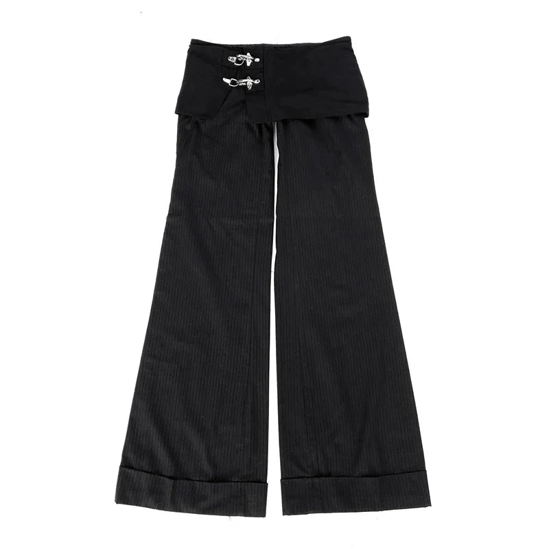 Women's Concise High Waist Flared Jeans Stretchy Slim Fit Casual Chic
