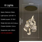 DecorBites™ LED Light Guide Ceiling Chandelier modern Novelty for Home Decor Lighting