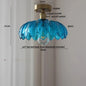 DecorBites™ Green Flower Glass LED Ceiling Light Fixture - Nordic Modern Design