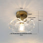 DecorBites™ Green Flower Glass Copper Ceiling Light - Nordic Modern LED, Living Room Bedroom Hallway Fixtures