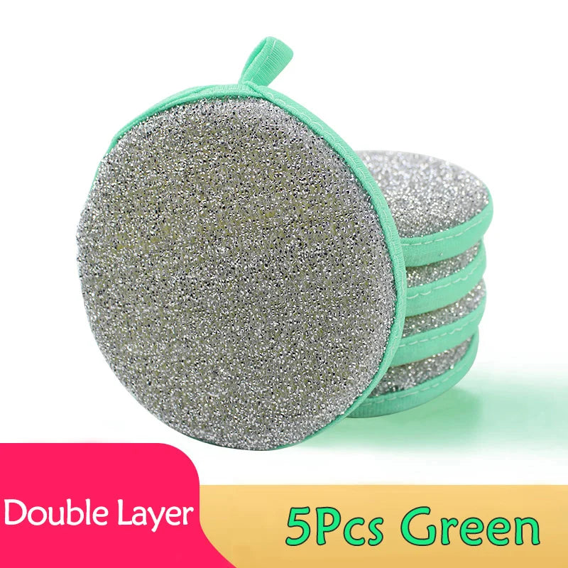 5/10/20pcs Double Side Dishwashing Sponge Dish Washing Brush Pan Pot