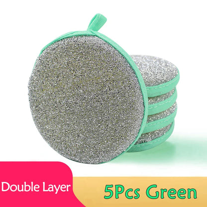 5/10/20pcs Double Side Dishwashing Sponge Dish Washing Brush Pan Pot