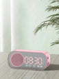 Bluetooth Speaker, Mirror-Faced Clock Alarm Clock Smart Speaker, Bass-Heavy FM Card Insertable Small Speaker