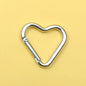 1 Pcs Heart-Shaped Aluminum Carabiner Key Chain Clip Outdoor Keyring