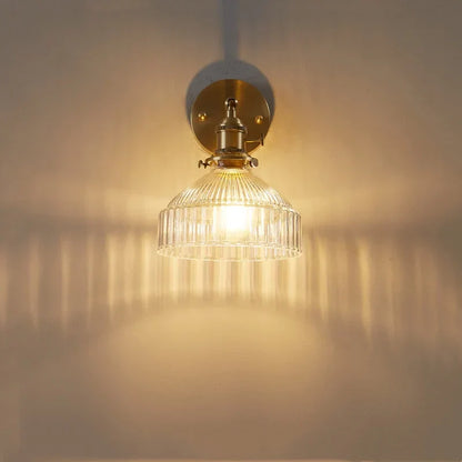 DecorBites™ Glass Pull Chain LED Wall Lamp Copper Socket Study Living Room Stair Light