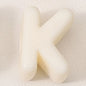 20pcs Beige Acrylic Large Hole Letter Loose Beads DIY Necklace