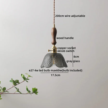 DecorBites™ Glass Copper LED Pendant Lights for Modern Style Dining Kitchen Bedroom