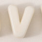 20pcs Beige Acrylic Large Hole Letter Loose Beads DIY Necklace