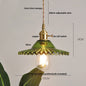 DecorBites™ Green Flower Glass Pendant Light for Kitchen Bar Restaurant, Modern Wire Adjustable Hanging Lamp